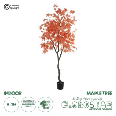 GloboStar® Artificial Garden MAPLE TREE 21105 Τεχνητό Διακοσμητικό Δέντρο Σφένδαμος Μ80 x Π80 x Υ160cm