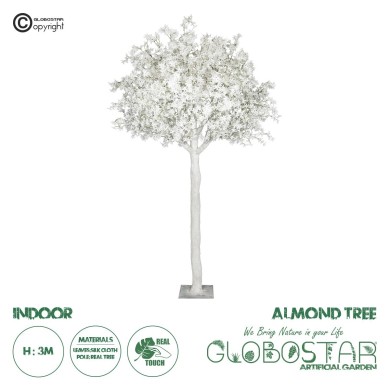 GloboStar® Artificial Garden ALMOND TREE 21114 Τεχνητό Διακοσμητικό Δέντρο Αμυγδαλιά Μ380 x Π380 x Υ300cm