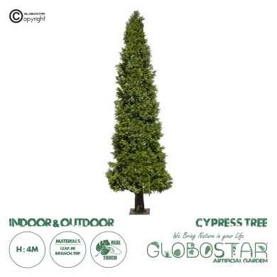 GloboStar® Artificial Garden CYPRESS TREE 21061 Τεχνητό Διακοσμητικό Δέντρο Κυπαρίσσι Μ145 x Π145 x Υ400cm