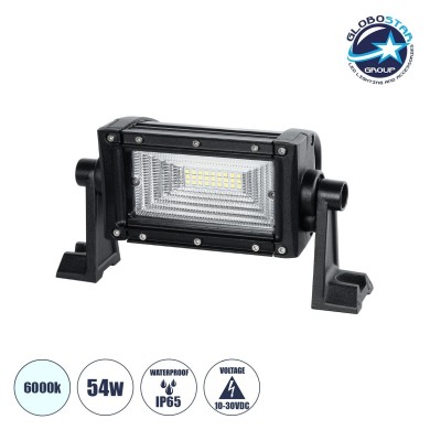 GloboStar® 85480 Μπάρα LED Pencil Beam 7D 2835 SMD 54W 10-30V για Αυτοκίνητα & Φορτηγά LED CREE XBD  6480lm 15° DC 10-30V Αδιάβροχη IP65 Ψυχρό Λευκό 6000K - Μ22 x Π10 x Υ11cm