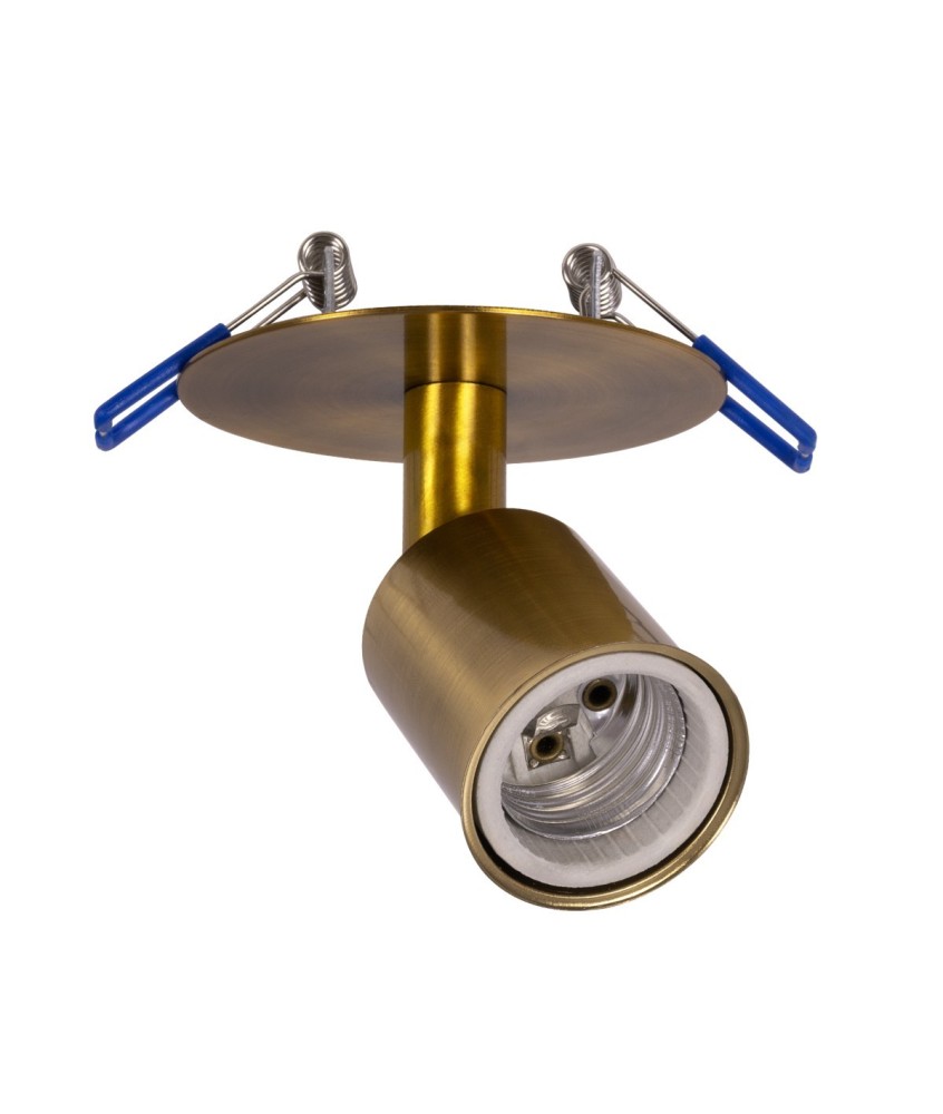 GLOBOSTAR® SARA 999-0061 Χωνευτό Φωτιστικό Οροφής με Ντουί 1 x E27 AC 220-240V IP20 - Χρυσό - Μ8.5 x Π8.5 x Υ11cm