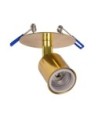 GLOBOSTAR® SARA 999-0060 Χωνευτό Φωτιστικό Οροφής με Ντουί 1 x E27 AC 220-240V IP20 - Χρυσό - Μ8.5 x Π8.5 x Υ11cm
