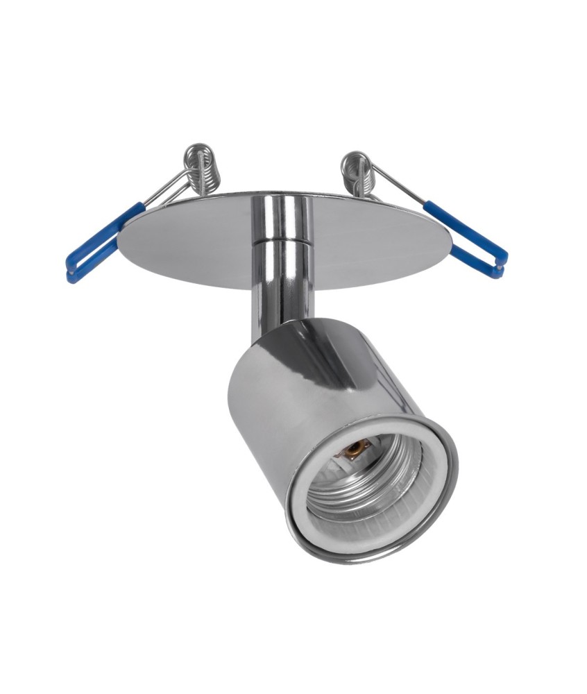 GLOBOSTAR® SARA 999-0059 Χωνευτό Φωτιστικό Οροφής με Ντουί 1 x E27 AC 220-240V IP20 - Ασημί - Μ8.5 x Π8.5 x Υ11cm