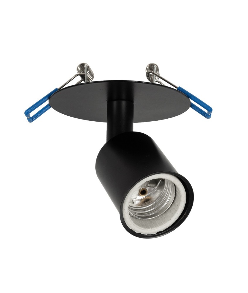 GLOBOSTAR® SARA 999-0058 Χωνευτό Φωτιστικό Οροφής με Ντουί 1 x E27 AC 220-240V IP20 - Μαύρο - Μ8.5 x Π8.5 x Υ11cm