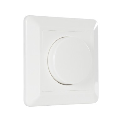 GloboStar® 999-0006 Ροοστάτης Dimmer Τοίχου LED AC100-240V 400W IP20 Μ8.4 x Π8.4 x Υ4.5cm