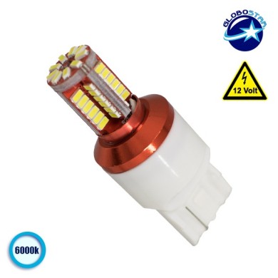 Λαμπτήρας LED T20 7440 με 57 SMD Can Bus 3014 Ψυχρό Λευκό GloboStar 88922