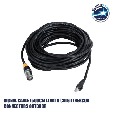 GLOBOSTAR® 41050 Κεντρικό Καλώδιο Σύνδεσης Σήματος CAT6 Ethercon για Οθόνες LED Video Wall Αδιάβροχο IP65 - Μ1500 x Π2.1 x Υ2.1cm