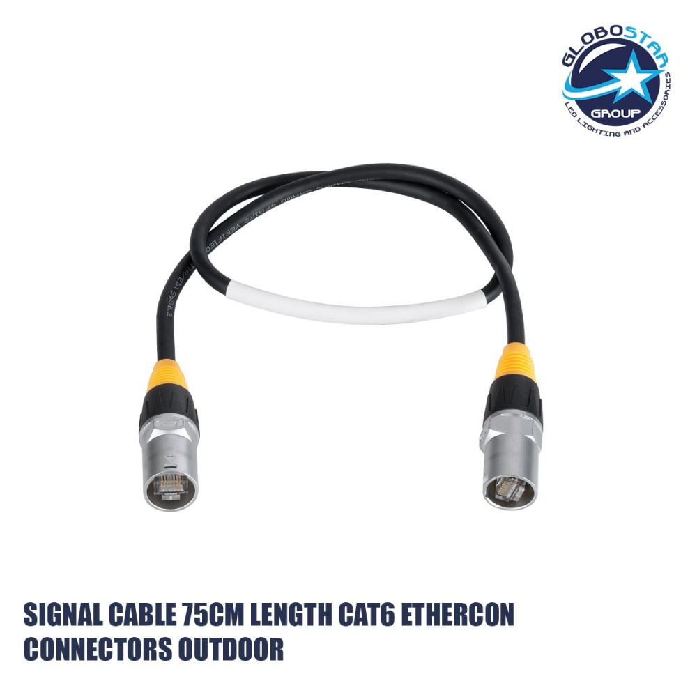 GLOBOSTAR® 41037 Καλώδιο Σύνδεσης Σήματος CAT6 Ethercon για Οθόνες LED Video Wall Αδιάβροχο IP65 - Μ75 x Π2.1 x Υ2.1cm