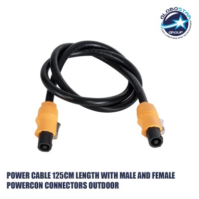 GLOBOSTAR® 41036 Καλώδιο Σύνδεσης Ρεύματος Powercon για Οθόνες LED Video Wall Αδιάβροχο IP65 - Μ125 x Π3.3 x Υ3.3cm