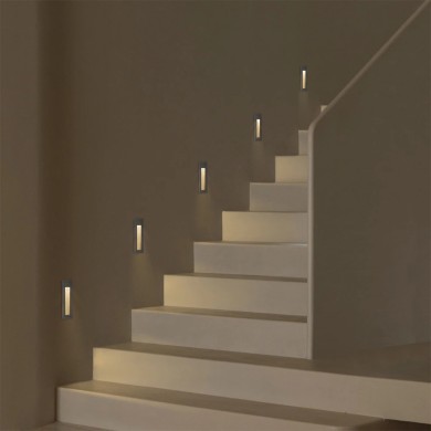 kelvo® STEPART KLV-101-0093 Χωνευτό Φωτιστικό Σκαλοπατιού - Διαδρόμου LED 7W 735lm 45° AC 220-240V Αδιάβροχο IP65 Θερμό Λευκό 2700K - Lumileds SMD Chip & TÜV SÜD Driver - Γκρι Ανθρακί Ματ - Μ6.5 x Π6.5 x Υ21cm - Q5.41 x 18.9cm - 5 Χρόνια Εγγύηση