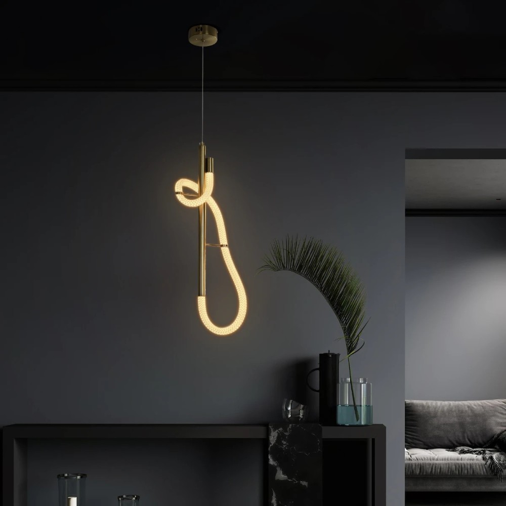 kelvo® GLOW KLV-101-0159 Κρεμαστό Φωτιστικό Οροφής LED 24W 2400lm 360° AC 220-240V IP20 Ρυθμιζόμενο Λευκό CCT με On-Off 2700K-4500K-6000K - Lumileds SMD Chip - Χρυσό Πλατίνα - Μ24 x Π10 x Υ62cm - 3 Χρόνια Εγγύηση