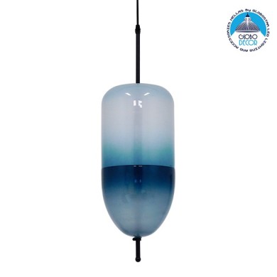 GLOBOSTAR® TEARDROP 01504 Μοντέρνο Κρεμαστό Φωτιστικό Οροφής με Ντουί 3 x G4 AC 220-240V IP20 - Τιρκουάζ - Μ20 x Π20 x Υ65cm